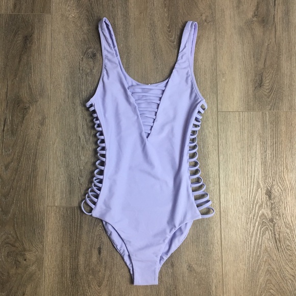 lilac one piece swimsuit